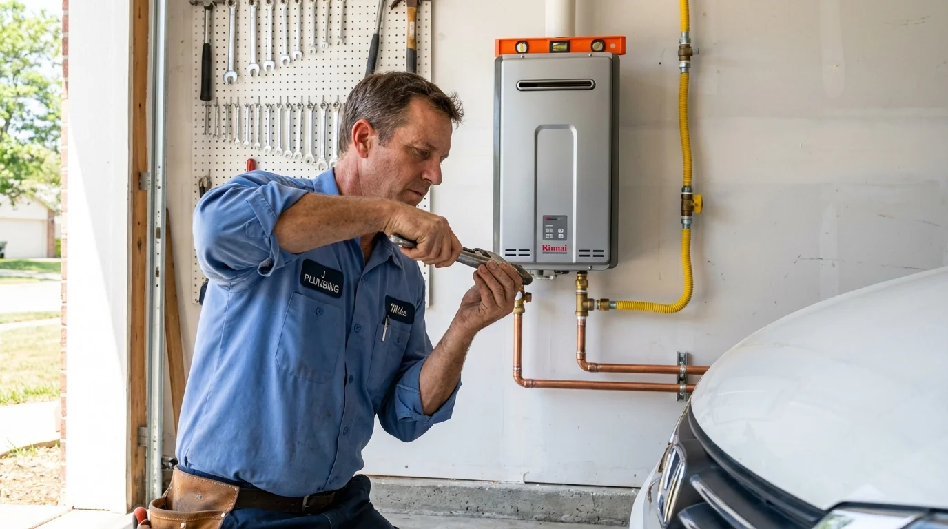 Tankless water heater installation by a Johns Plumbing LLC plumber in Kanab